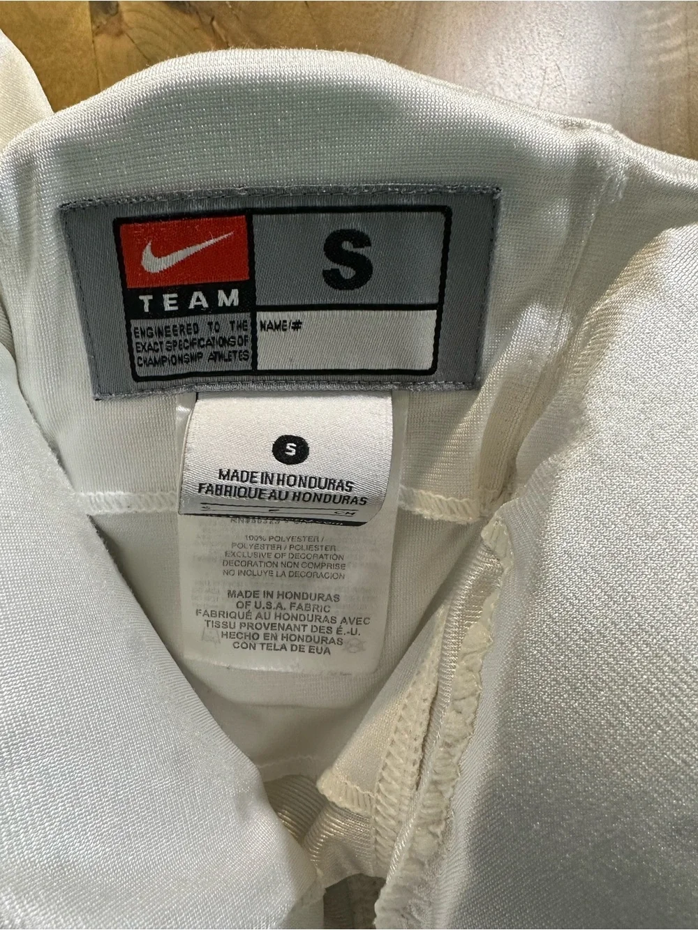Nike Team Youth Football Practice Padded Girdle White Compression Shorts S